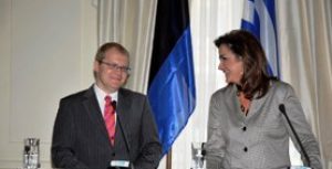 Δηλώσεις της Ντόρας Μπακογιάννη και του Εσθονού ομολόγου της μετά τη συνάντησή τους
