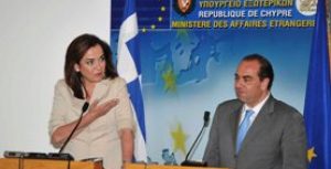 Δηλώσεις της Ντόρας Μπακογιάννη και του Κυπρίου ομολόγου της μετά τη συνάντησή τους στη Λευκωσία