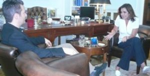Συνάντηση της Ντόρας Μπακογιάννη με τον John Aravosis  του ΑΜΕRICAblog