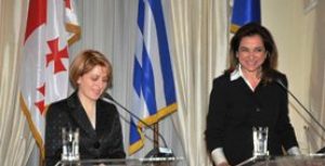 Δηλώσεις της Ντόρας Μπακογιάννη και της Γεωργιανής  ομολόγου της μετά τη συνάντησή τους