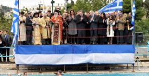 Δηλωσεις μετά την τελετή Αγιασμού των υδάτων στο κολυμβητήριο του Εθνικού Γυμναστικού Συλλόγου