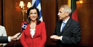 Δηλωσεις της Ντόρας Μπακογιάννη και του λιθουανού ομολόγου της μετά τη συνάντησή τους στο Βίλνιους