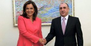 Δηλωσεις της Ντόρας Μπακογιάννη και του αζέρου ομολόγου της μετά τη συνάντησή τους στο Μπακού